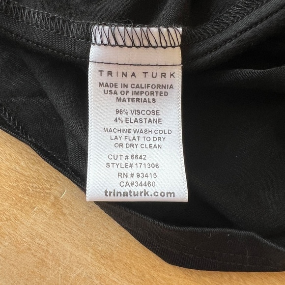 TRINA TURK DRESS S HI LOW HEM STRETCH JERSEY COCKTAIL SUMMER PARTY DATE NIGHT - Picture 11 of 11